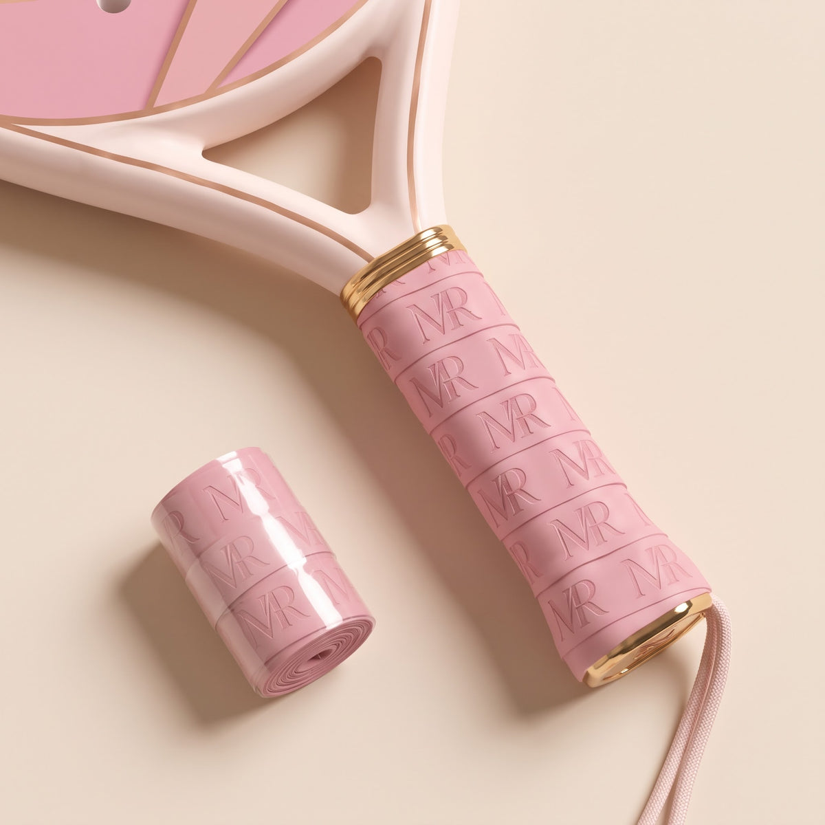 Surgrip Revers Rose enroulé sur le manche