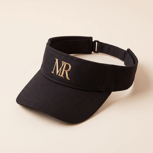 La Visière Revers Noir, monogramme MR doré